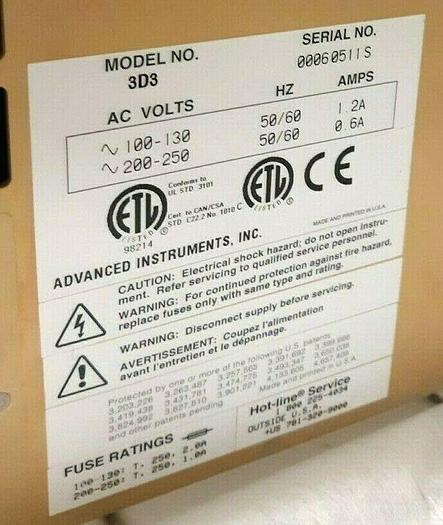 Used The Advanced Osometer Model 3D3 Single Sample Lab Equipment Medical