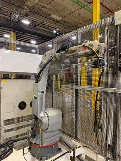 Used Yaskawa Motoman Dual Arm UP20 XRC2001 Complete Robotic Cell