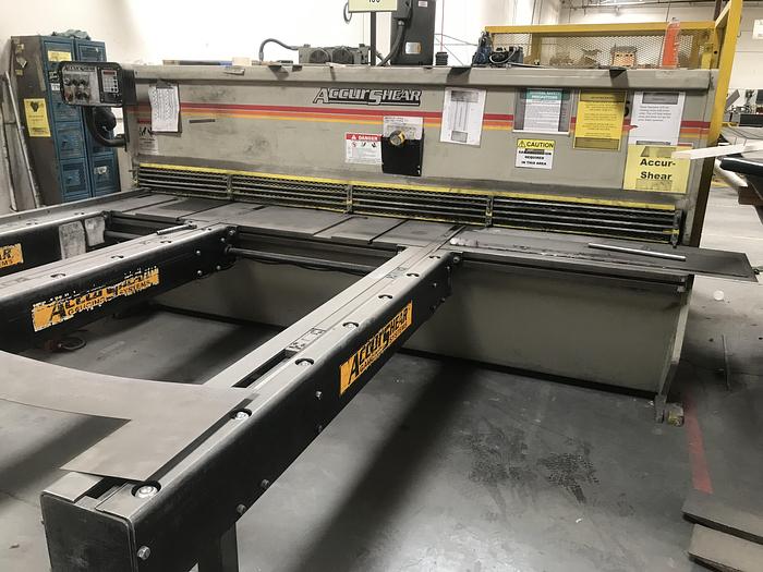 Used 2005 1/4" x 10' Accurshear Model 625010 Hydraulic Squaring Shear