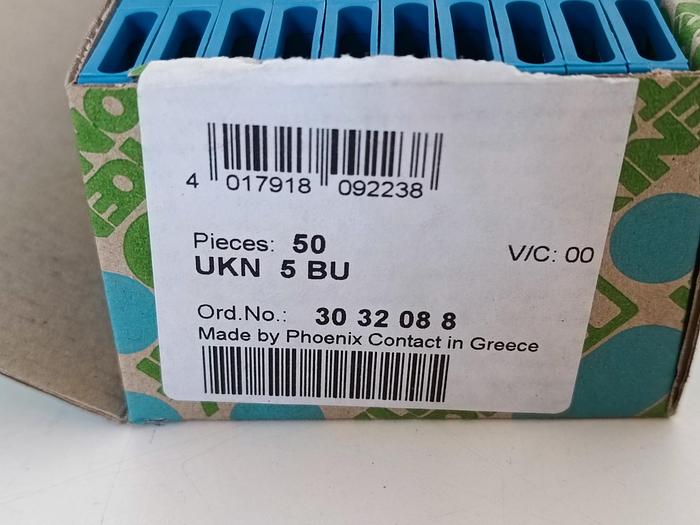 25 Stück Trennklemme, Reihenklemme, UKN 5 BU, Phönix neu