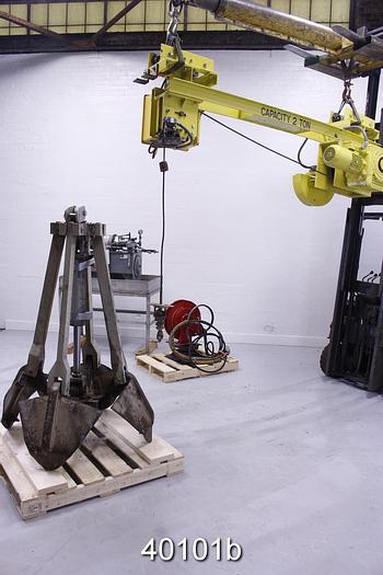 Used 32" Clam Shell Hoist with Hydraulic Unit and Rail #40101
