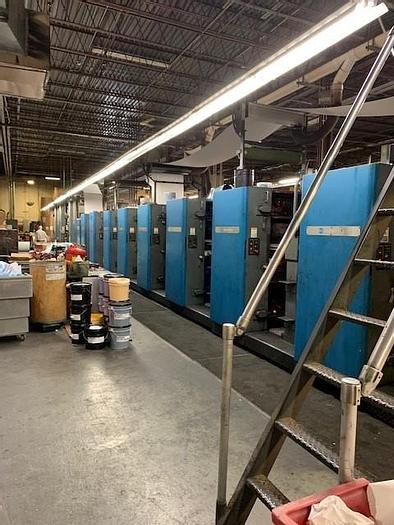 Used 1986 Harris (Rebuilt in 2006) M300 (8) Unit (3) Web Offset Press 22.776" Cutoff