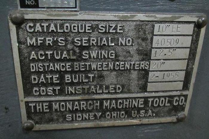 Used Monarche 10EE Engine Lathe