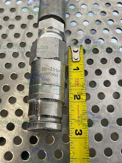 Used 74" Flexible Hose w/ Parker F9-502-8FP Hydraulic Quick Connect Hose Coupling