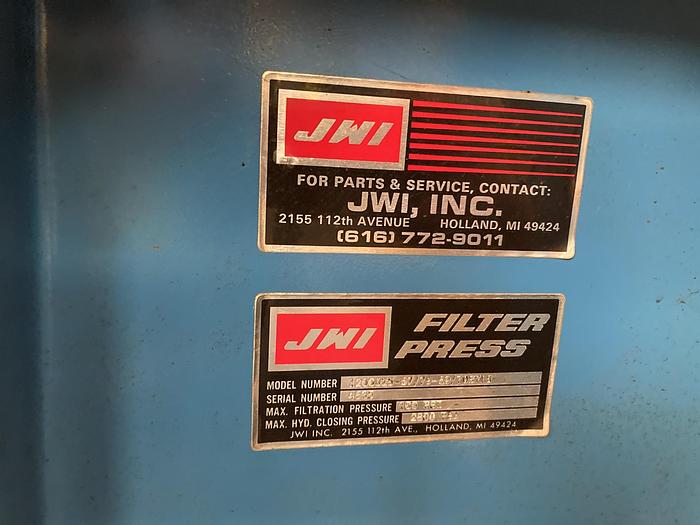 Used 60 CU. FT. JWI FILTER PRESS - 1200 MM (#9919)