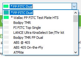 Used Perkin Elmer / Revvity FITC FP Dual Filter Set #2100-8060
