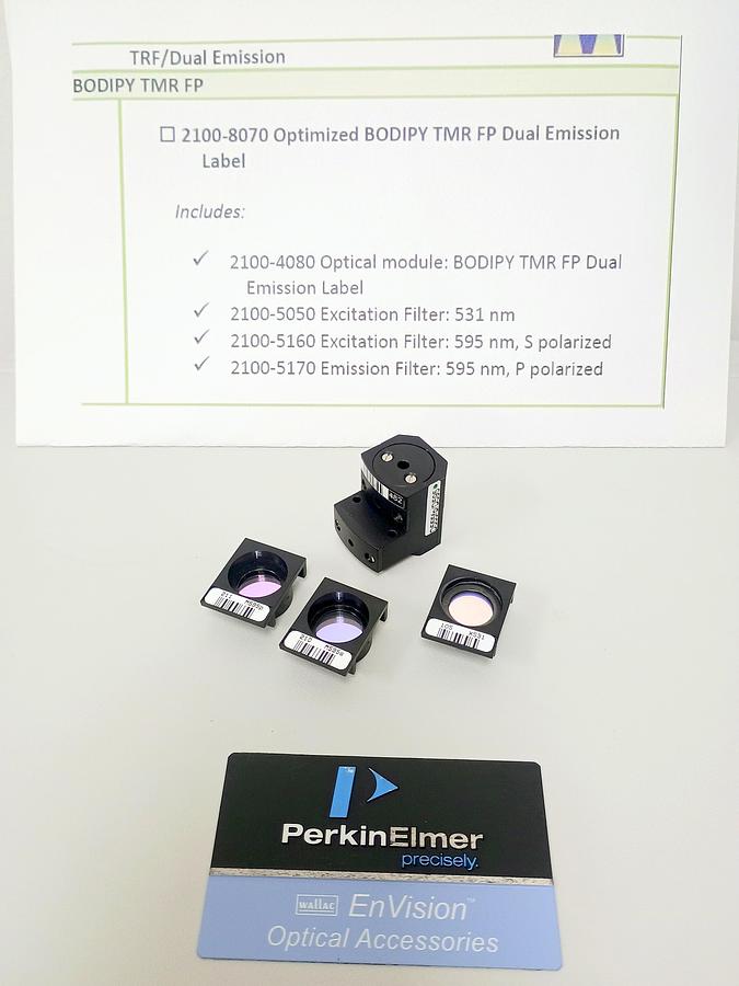Used Perkin Elmer / Revvity Bodipy TMR FP Dual Filter Set #2100-8070