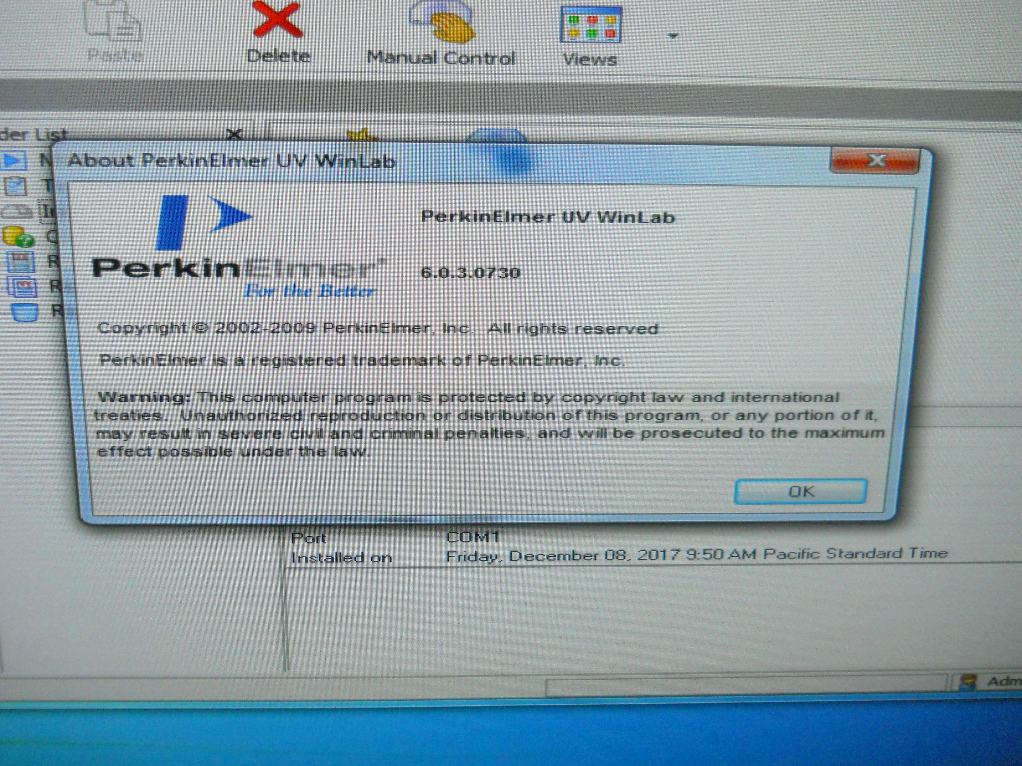 Used Perkin Elmer Lambda 750S UV/Vis/NIR Spectrophotometer