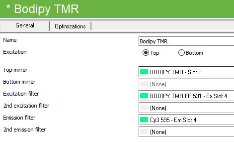 Used Perkin Elmer / Revvity BODIPY TMR Filter Set #2100-4120