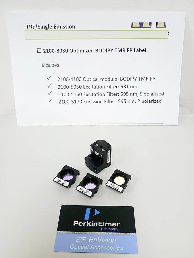 Used Perkin Elmer / Revvity BODIPY TMR FP Filter Set #2100-8030