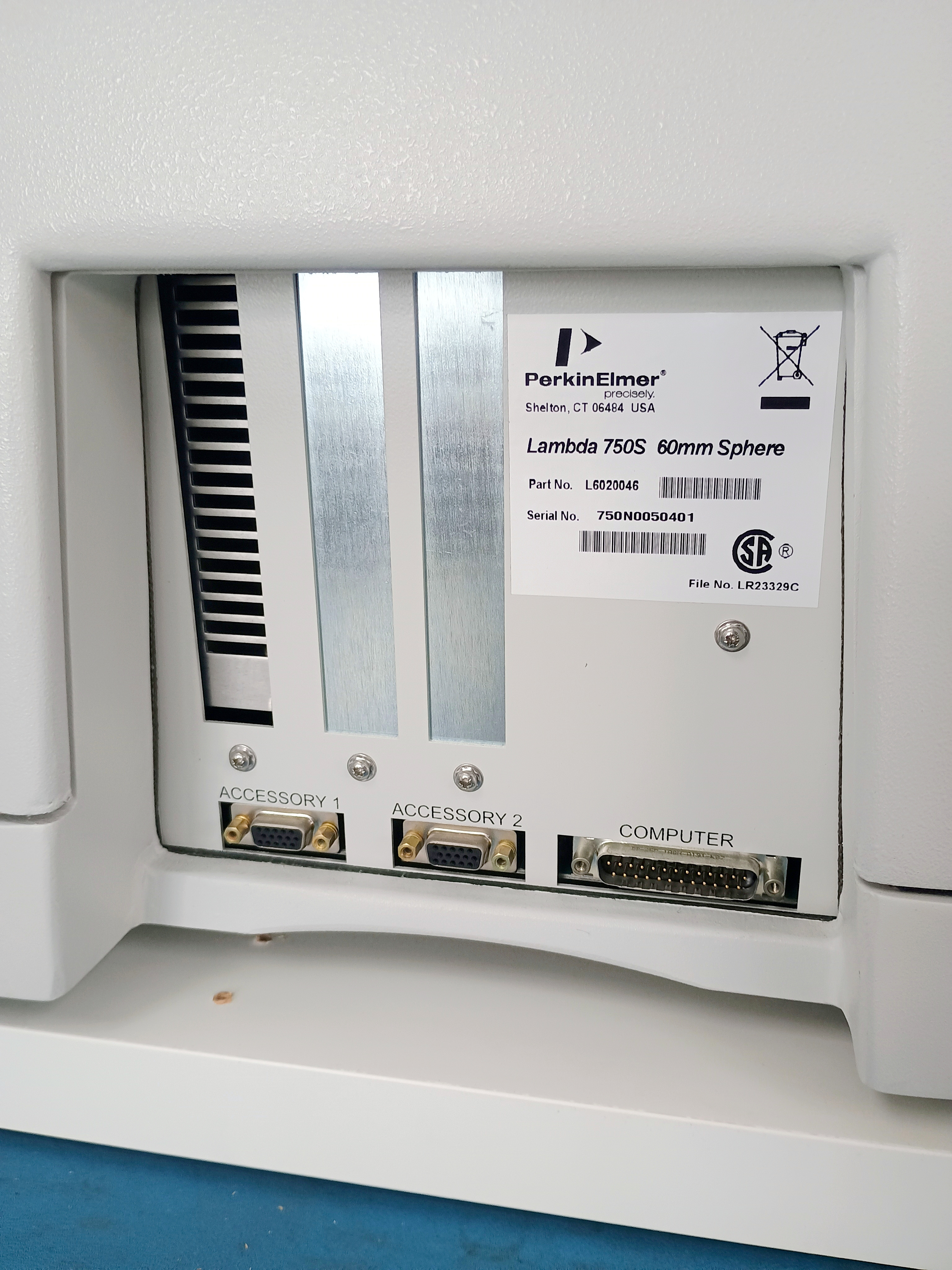 Used Perkin Elmer Lambda 750S UV/Vis/NIR Spectrophotometer