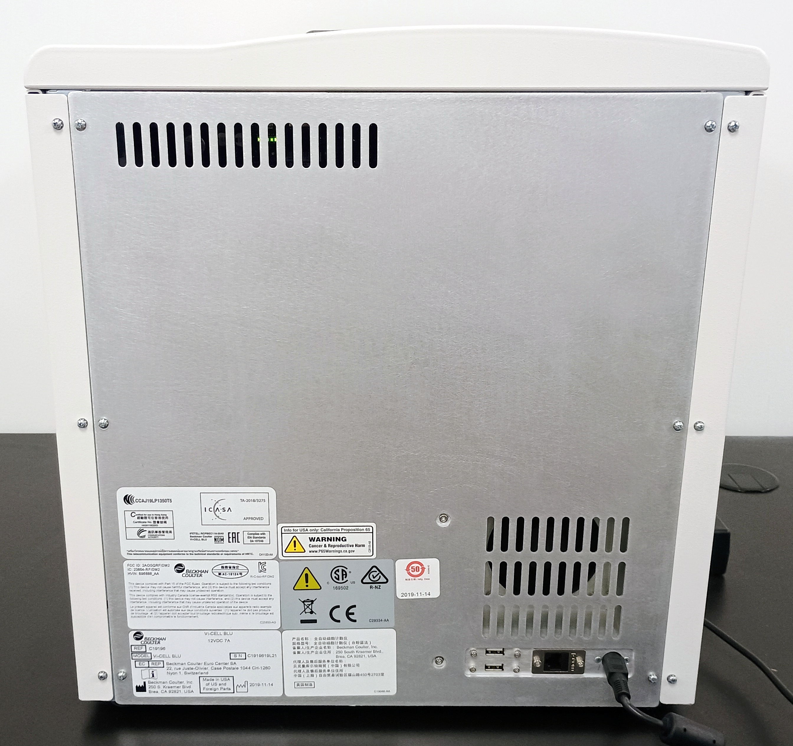 Used Beckman Vi-CELL BLU Cell Viability Analyzer