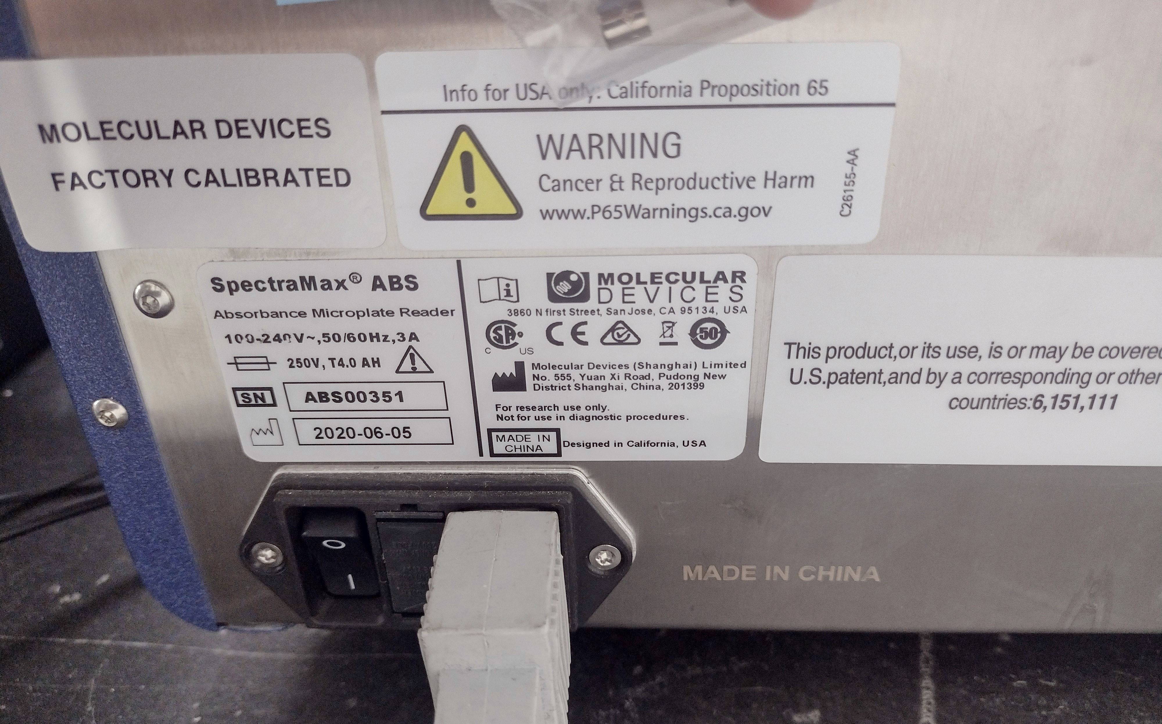 Refurbished Molecular Devices SpectraMax ABS Microplate Absorbance Spectrophotometer