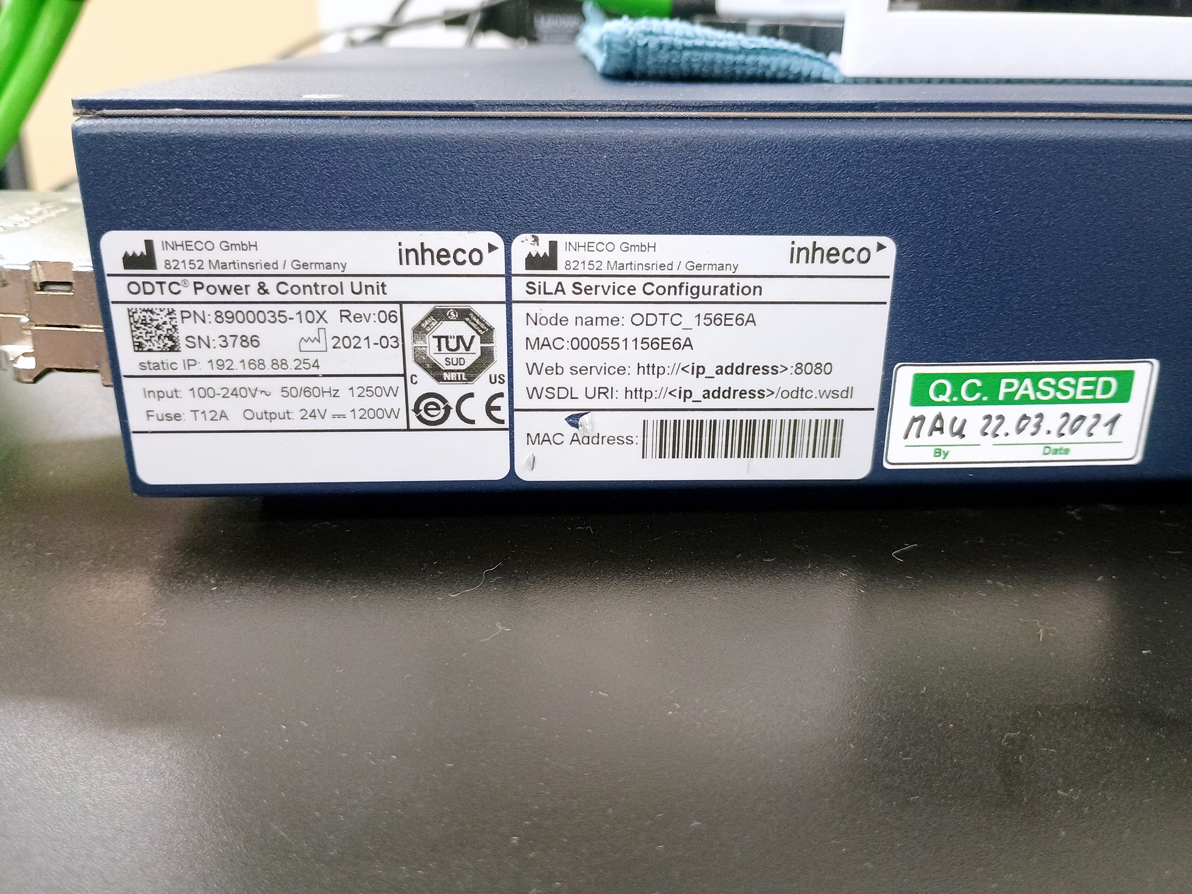Refurbished Inheco ODTC 96 On-Deck Thermal Cycler w/ Power & Control Unit + PC Software