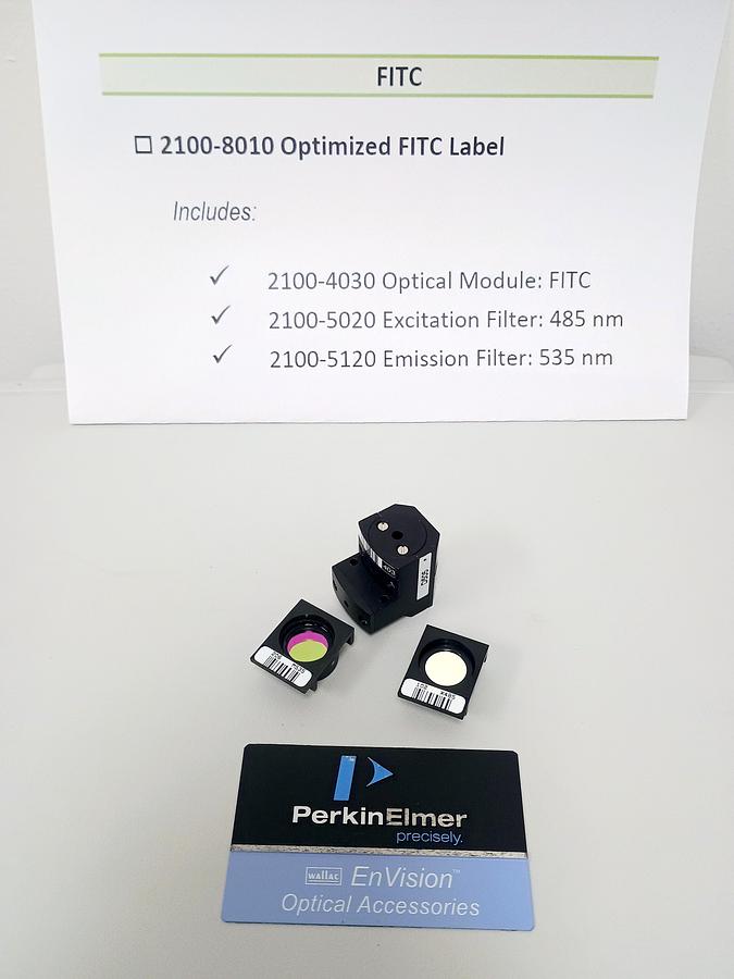 Used Perkin Elmer / Revvity FITC Filter Set #2100-8010