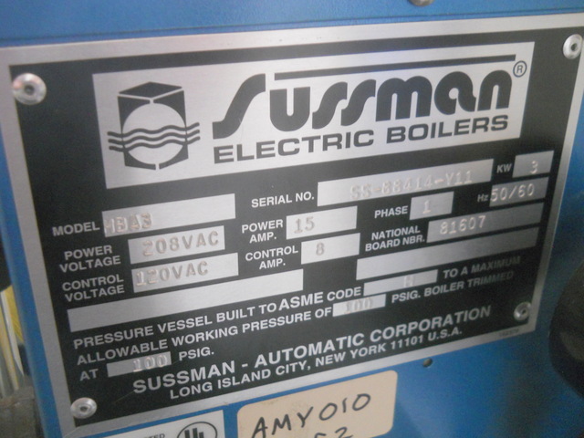 Refurbished Sussman MBA3 Electronic Steam Generator / Boiler