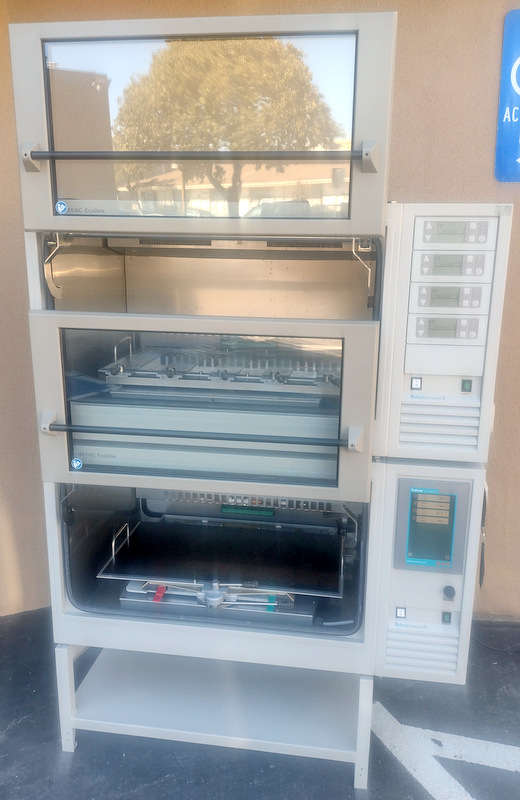 Refurbished Kuhner ISF1-XC EcoDew Floor Model Incubator Shaker Double Stack with CO2/Humidity