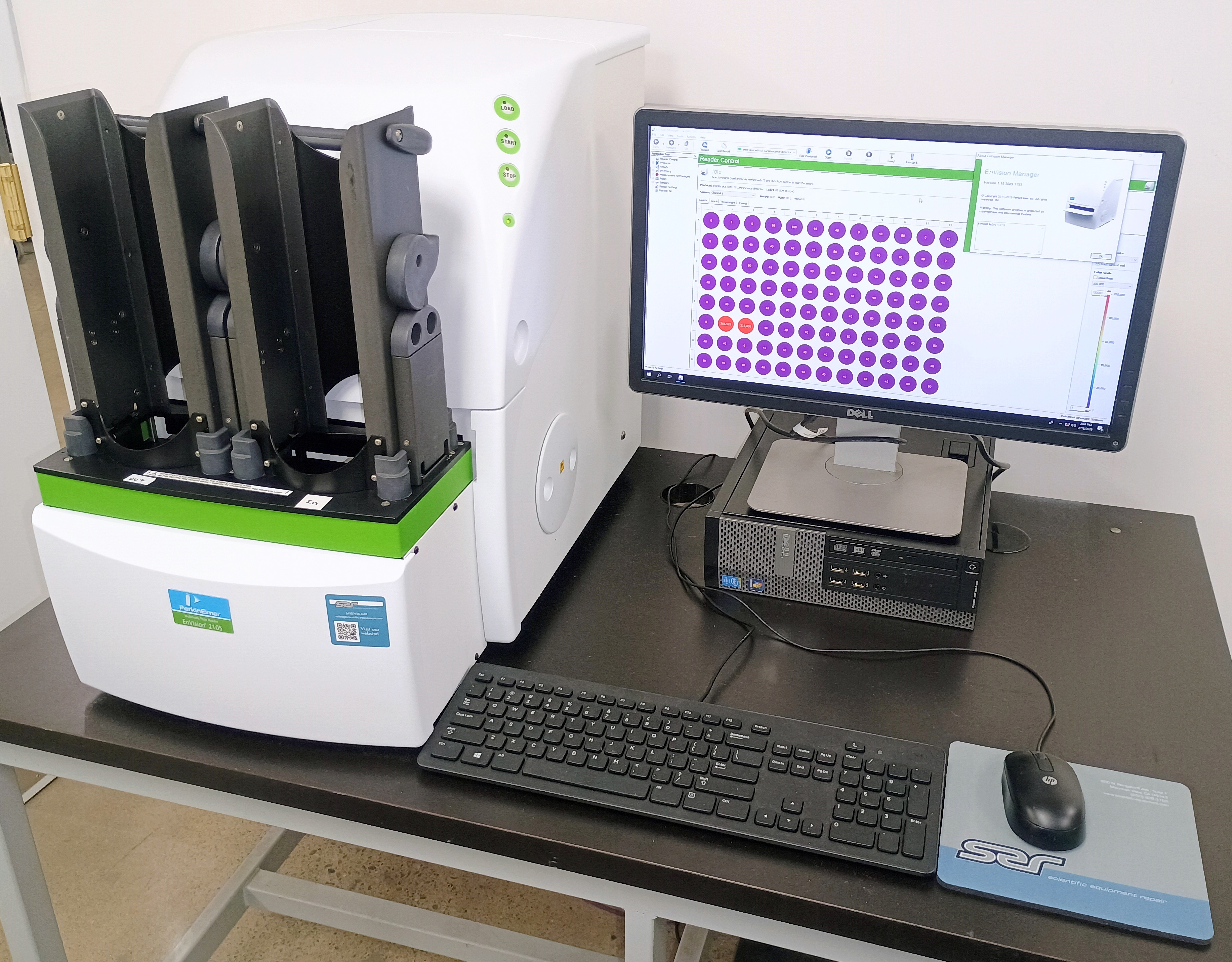 Refurbished Perkin Elmer / Revvity EnVision 2105 Multilabel Plate Reader w/ US Lumi