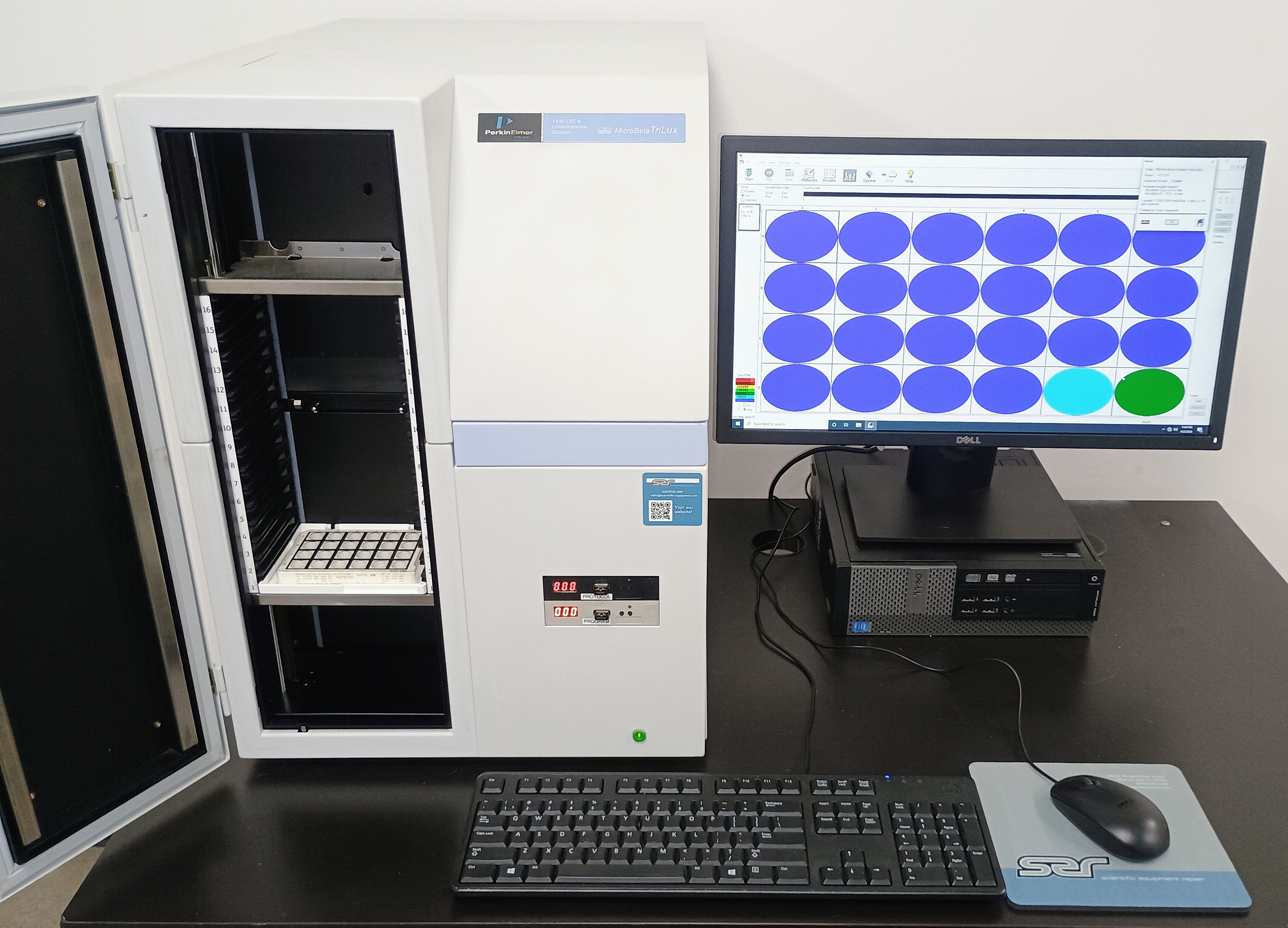 Refurbished Perkin Elmer Wallac Microbeta TriLux 1450 LSC & Luminescence Counter with 3-Detectors
