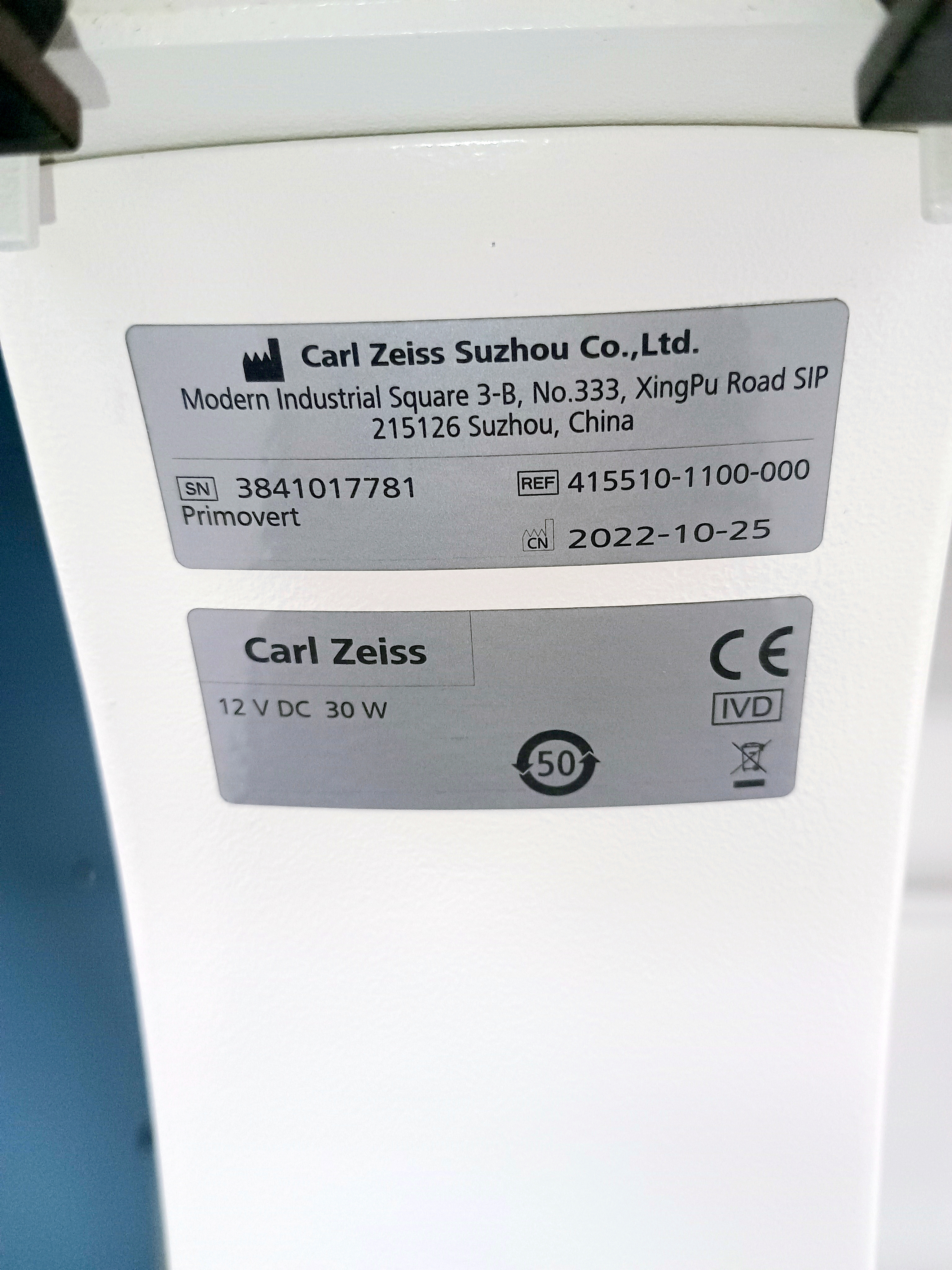 Refurbished Zeiss Primovert Inverted Phase Contrast Microscope