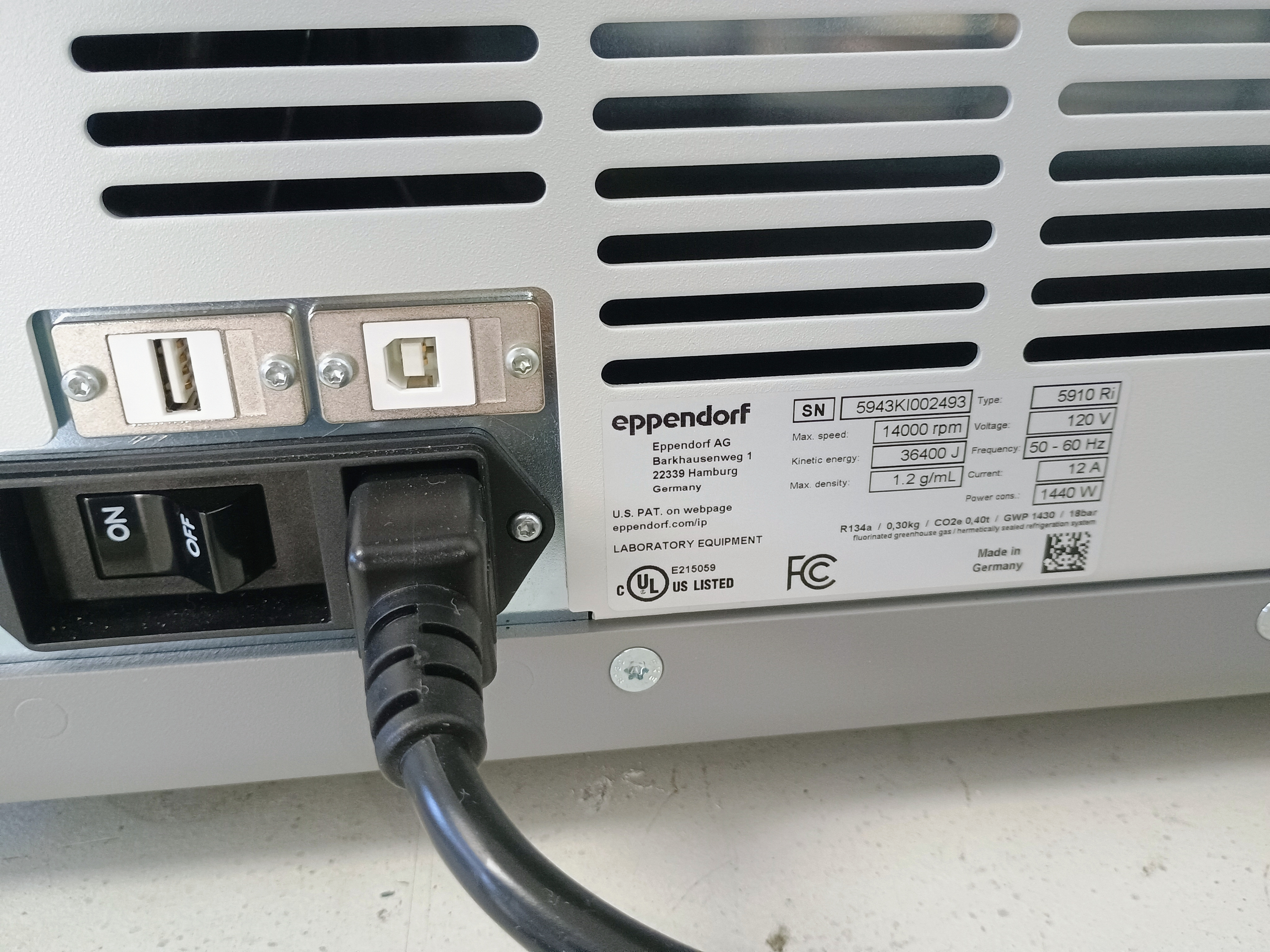 Refurbished Eppendorf 5910Ri Refrigerated Benchtop Centrifuge w/ S-4xUniversal Rotor