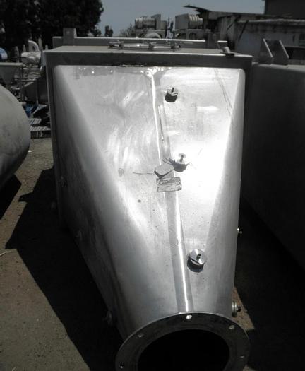 Used Hopper, 200 CF, S/st, 5' x 5' x 10', Cone Btm, #S741233