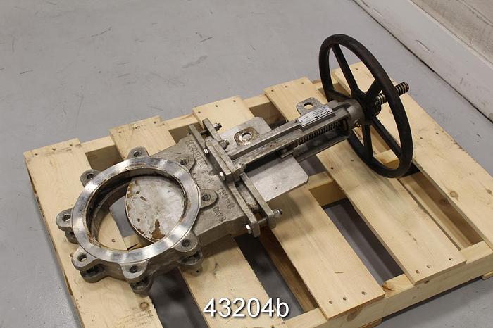 Used Hilton 8" Hand Operated Knife Gate Valve #43204