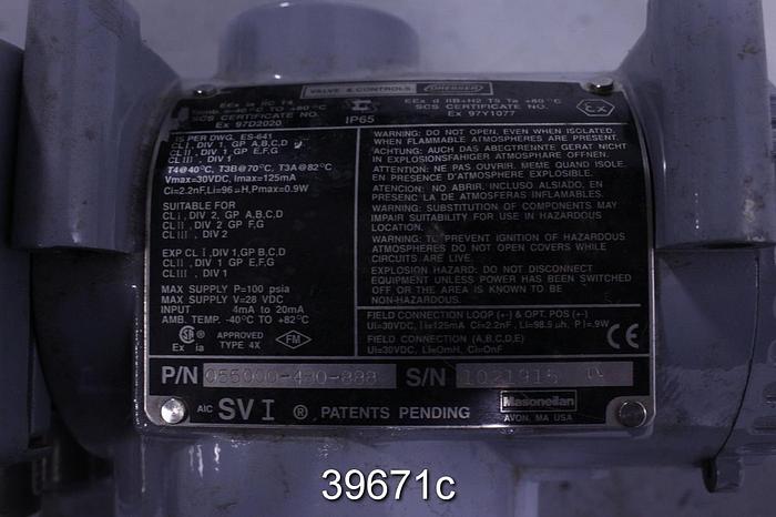 Used Masoneilan 055000-480-888 Electro-Pneumatic Valve Positioner Part #055000-480-888 #39671