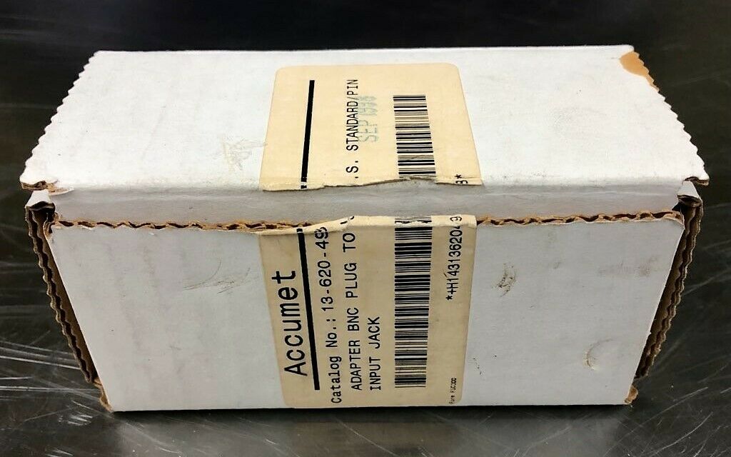 New open box Fisher Accumet 13-620-498 BNC Electrode Adapter for Single-Pin DIN pH Meters