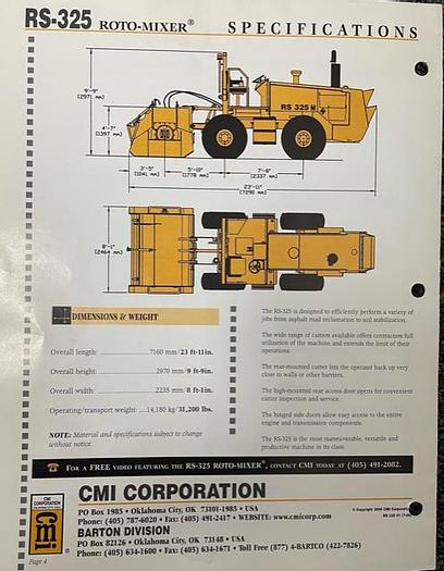 Used 2007 CMI RS325 ROTOMIXER