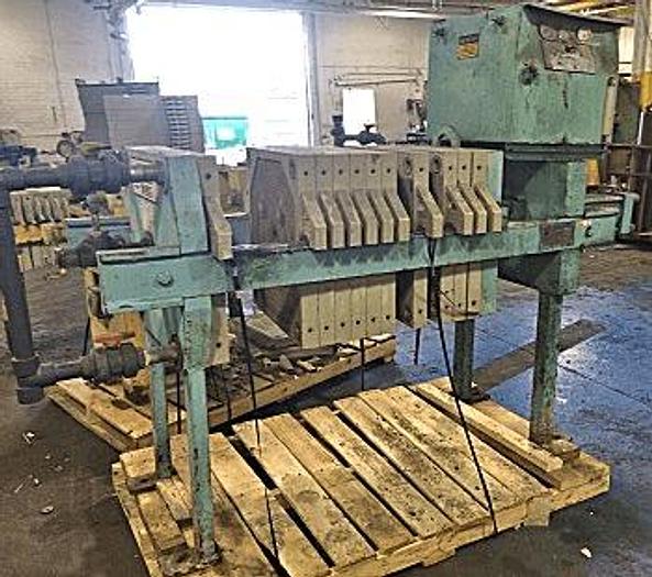 Used 3 CU. FT. SHRIVER/EIMCO FILTER PRESS – POLYPRO – 630 MM AUTOMATIC CLOSURE