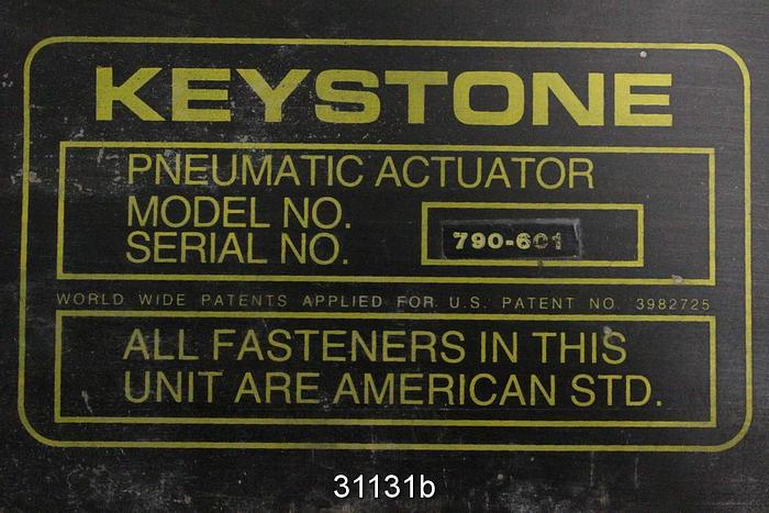Used Keystone 8" Air Operated Butterfly Valve #31131