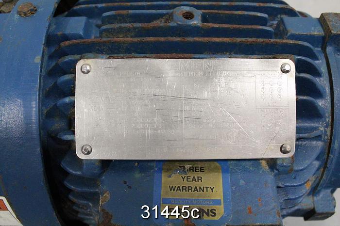 Used Siemens Ac-Motor, 5 Hp #31445