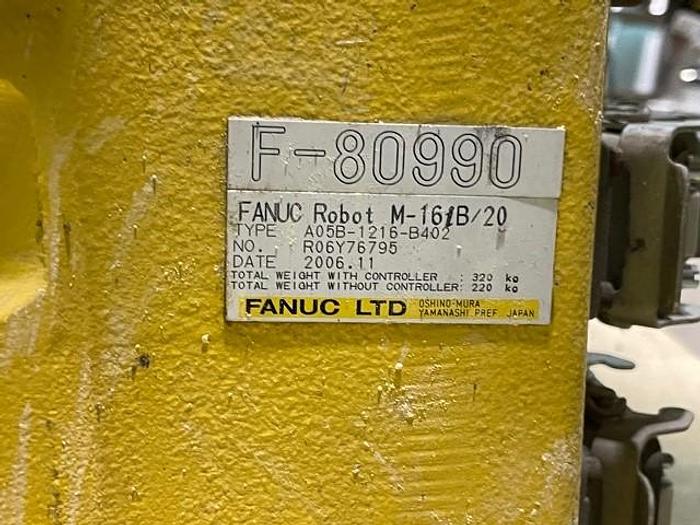 Used FANUC M-16iB/20, WITH R-J3iC CONTROL, CABLES & TEACH PENDANT.