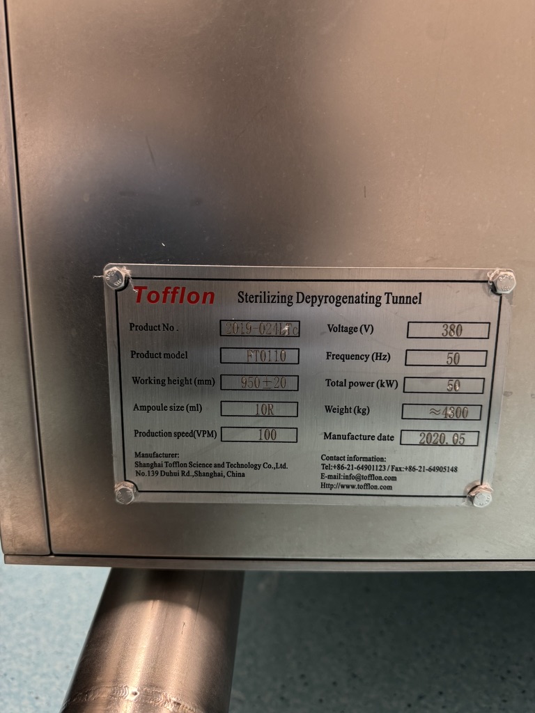 Used TOFFLON - Sterilizing Depyrogenating Tunnel