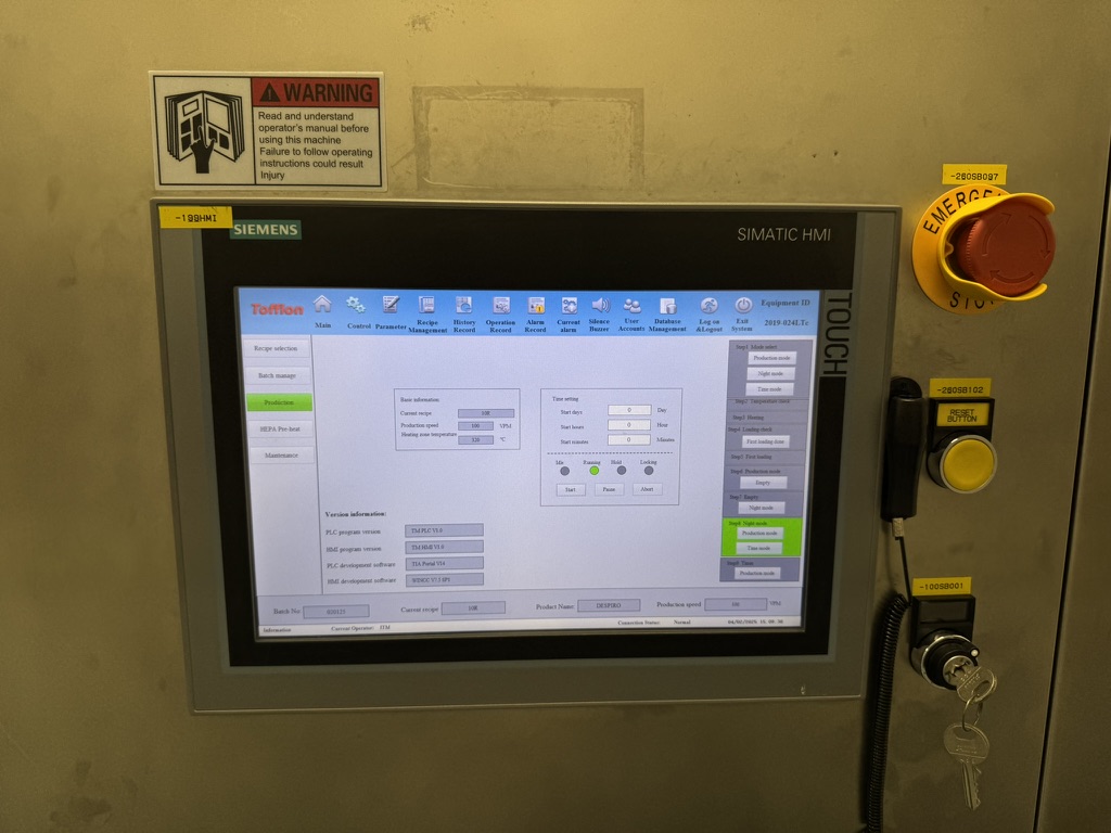 Used TOFFLON - Sterilizing Depyrogenating Tunnel