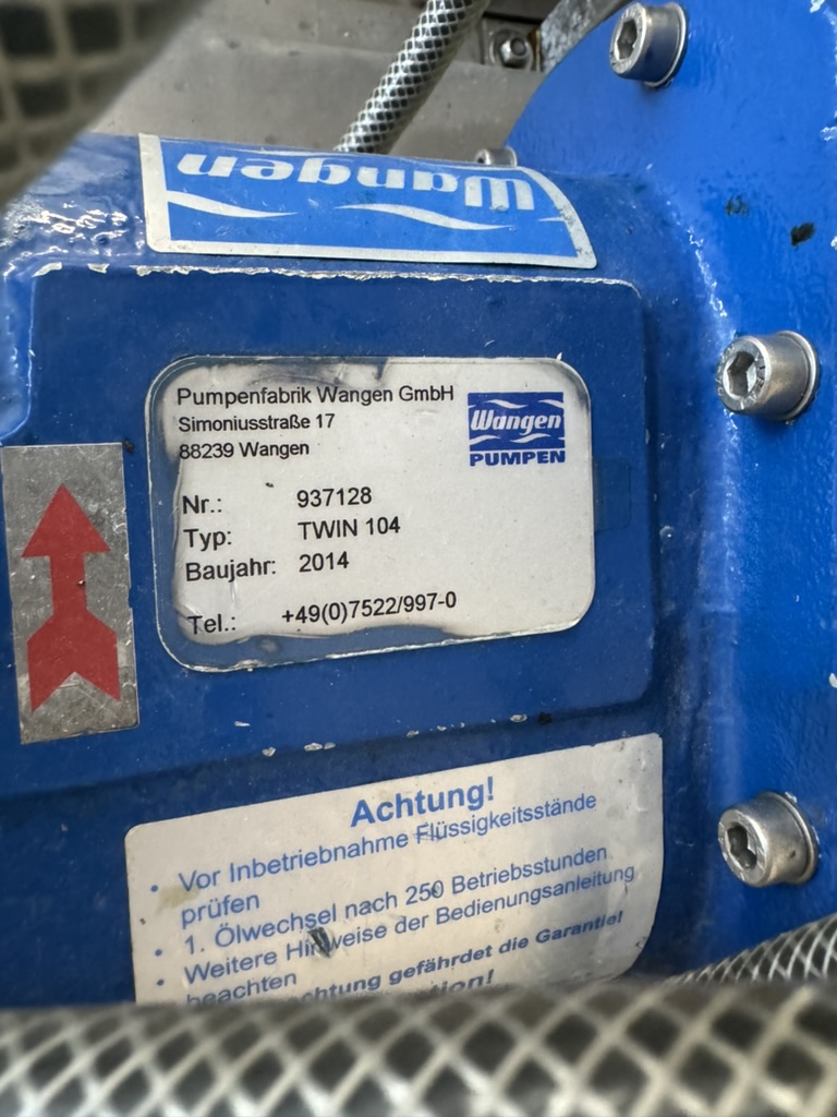 Used Wangen TWN 70 Hygienic Twin-Screw Pump