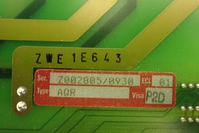 Used Bruker Spectrospin Type AQR ECL01 PSB2 J26 Controls Card Board