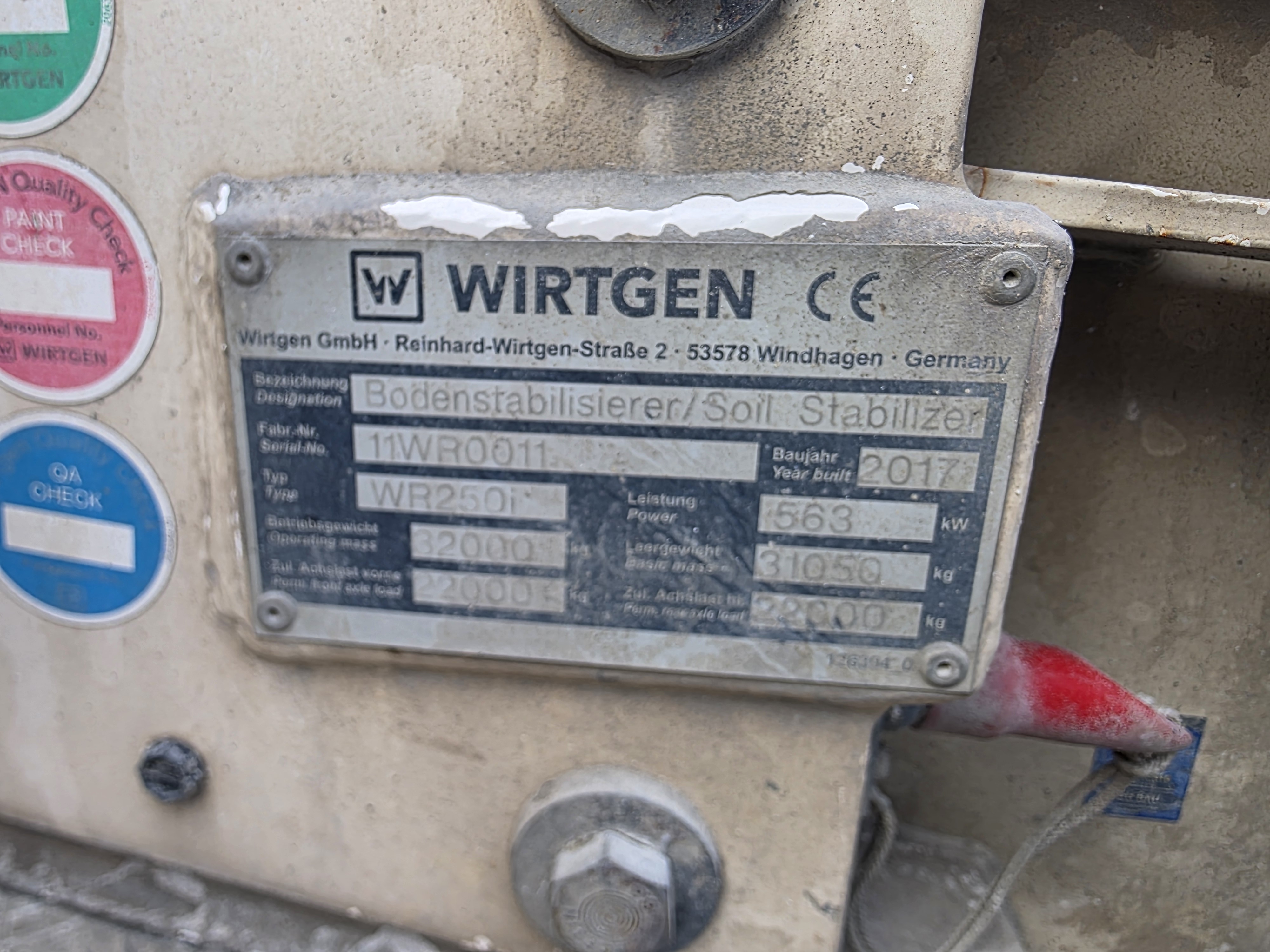 Used 2017 Wirtgen WR250i
