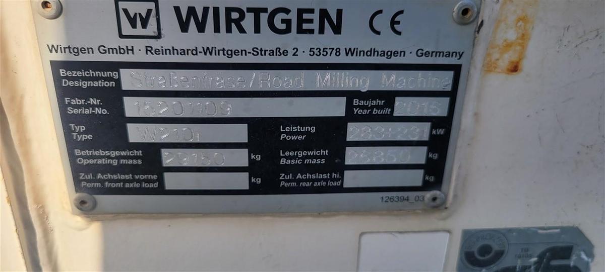 Used 2016 WIrtgen W210i