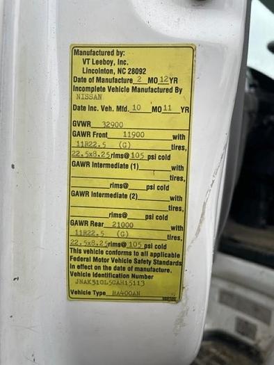 Used 2012 Rosco RA400