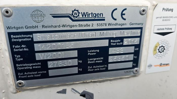Used 2015 Wirtgen W200i