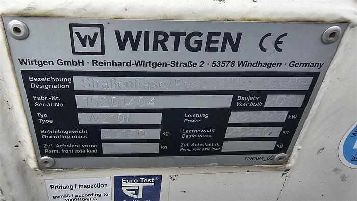 Used 2019 Wirtgen W210i