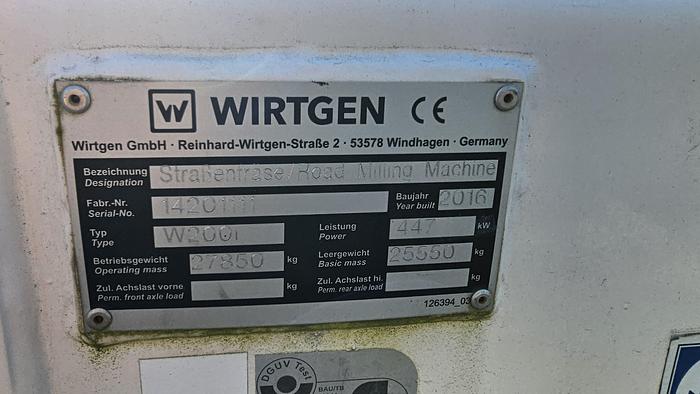 Used 2016 WIrtgen W200i