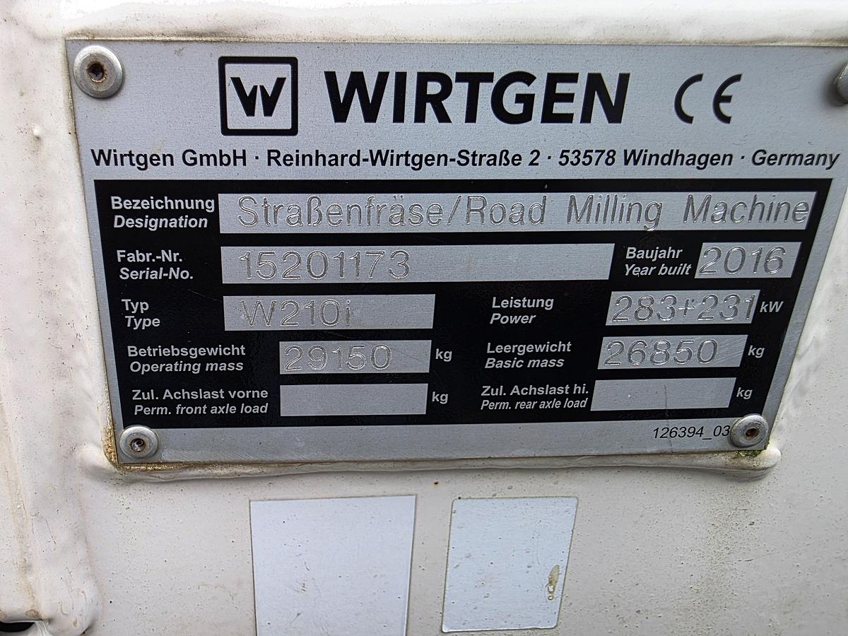 Used 2016 WIrtgen W210i