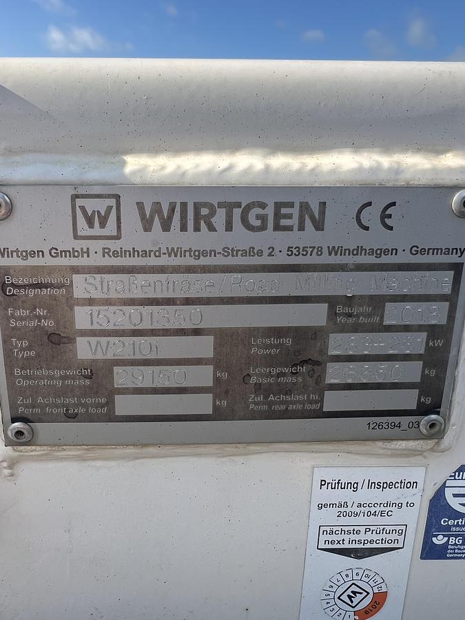 Used 2018 WIrtgen W210