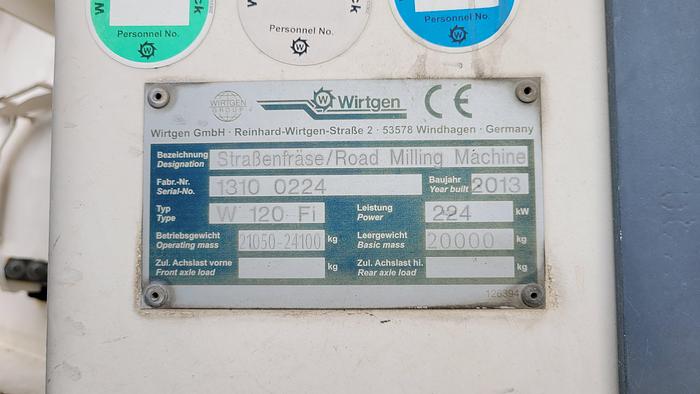 Used 2013 Wirtgen W120FI