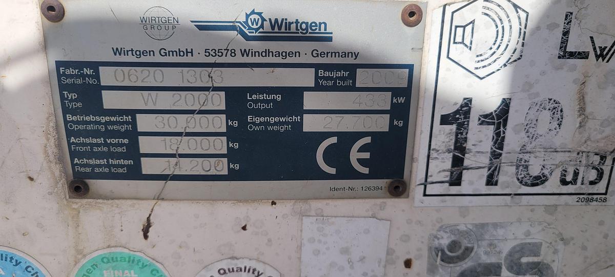 Used 2009 WIrtgen W2000