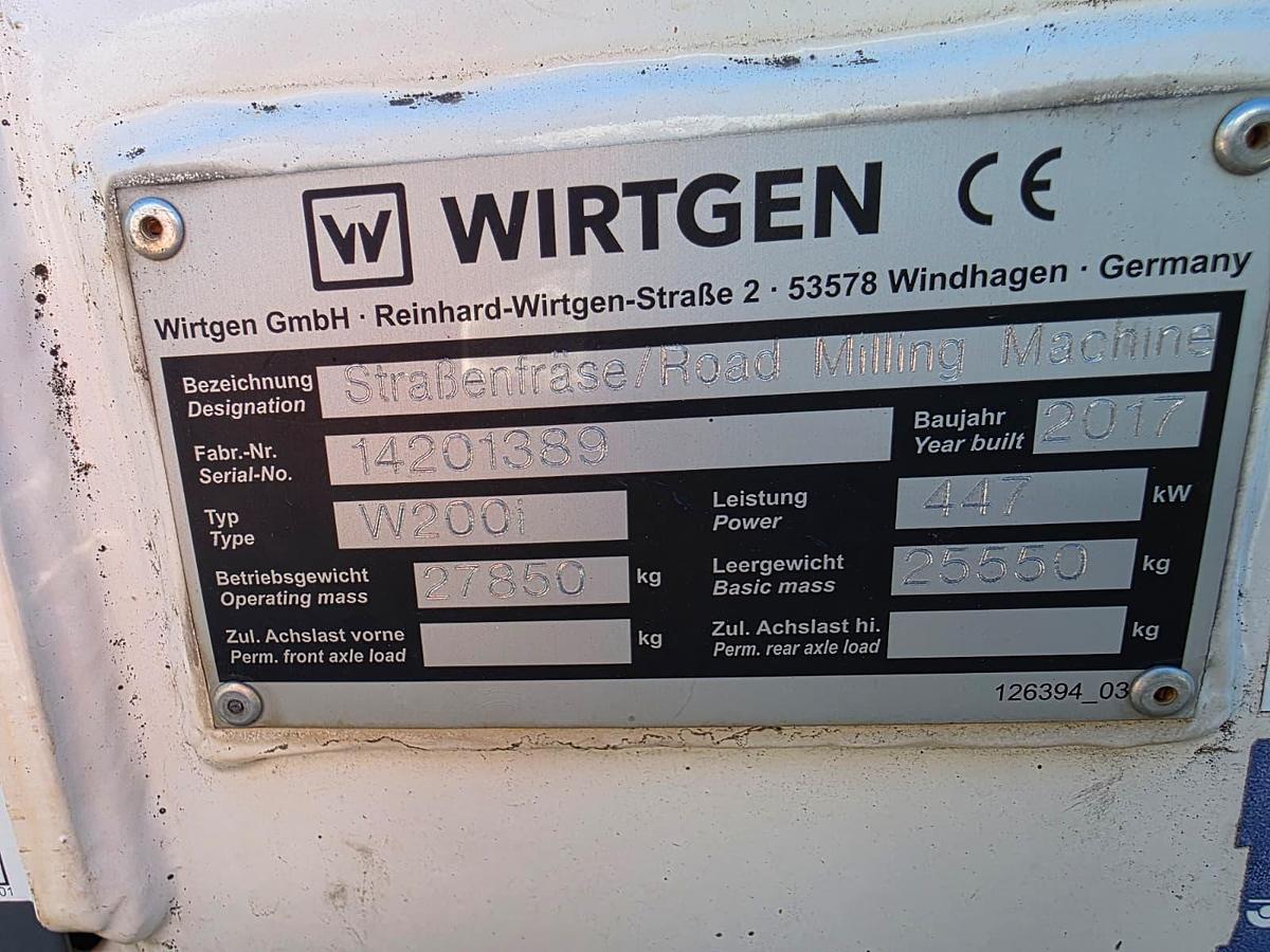 Used 2017 WIrtgen W200i