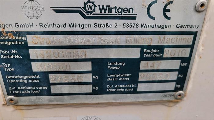 Used 2016 Wirtgen W200i